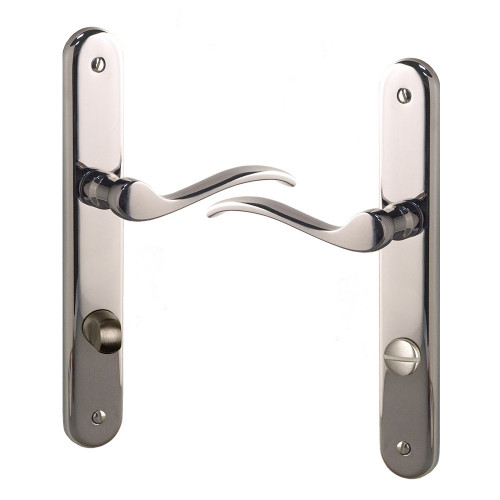 2 poignées de porte AGATHE, Laiton entraxe 195 mm