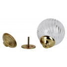 Boule de rampe d'escalier BOWL CRISTAL, Cristal transparent