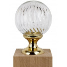 Boule de rampe d'escalier BOWL CRISTAL, Cristal transparent