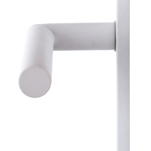 2 poignées de porte COTTON, Aluminium blanc mat entraxe 195 mm