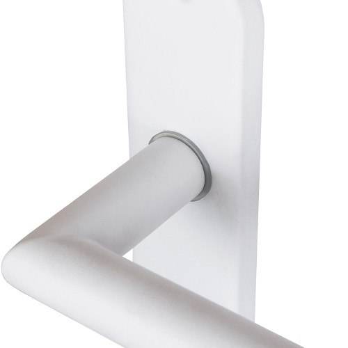 2 poignées de porte COTTON, Aluminium blanc mat entraxe 195 mm