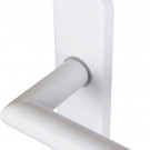 2 poignées de porte COTTON, Aluminium blanc mat entraxe 195 mm