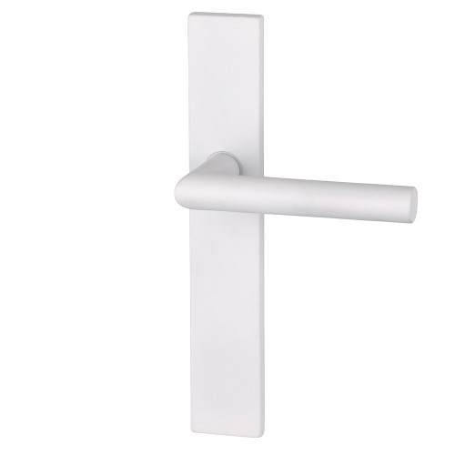 2 poignées de porte COTTON, Aluminium blanc mat entraxe 195 mm