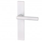 2 poignées de porte COTTON, Aluminium blanc mat entraxe 195 mm