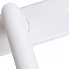 2 poignées de porte COTTON, Aluminium blanc mat entraxe 195 mm