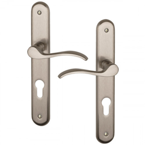 2 poignées de porte AGATHE, Laiton entraxe 195 mm