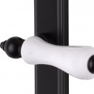 2 poignées de porte DEAUVILLE, béquille Porcelaine blanc entraxe 195 mm