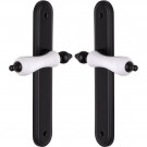 2 poignées de porte DEAUVILLE, béquille Porcelaine blanc entraxe 195 mm