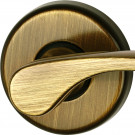 Poignée de porte sur rosace eva laiton patiné