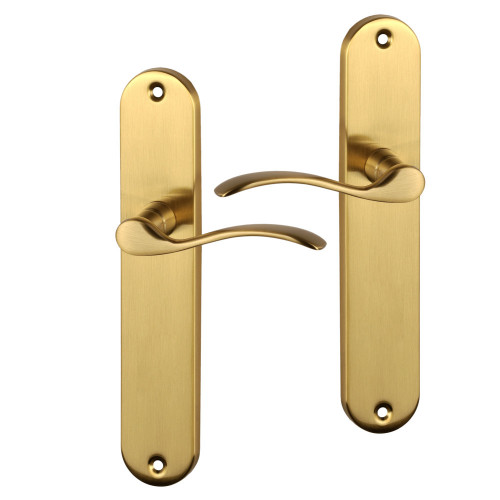 2 poignées de porte XAPALA, Laiton entraxe 195 mm