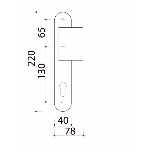 Palière réversible pour porte d'entrée extérieure sur plaque à vis non apparentes Zenia