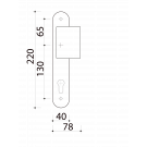 Palière réversible pour porte d'entrée extérieure sur plaque à vis non apparentes Zenia