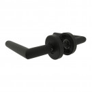 2 poignées de porte sur rosace BRUNELLA, Inox