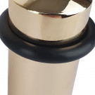 Butée de porte sol CYLINDRIQUE, réhaussée, Laiton doré poli brillant
