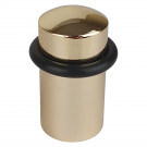 Butée de porte sol CYLINDRIQUE, réhaussée, Laiton doré poli brillant