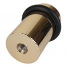 Butée de porte sol CYLINDRIQUE, réhaussée, Laiton doré poli brillant