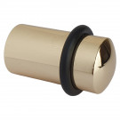 Butée de porte sol CYLINDRIQUE, réhaussée, Laiton doré poli brillant