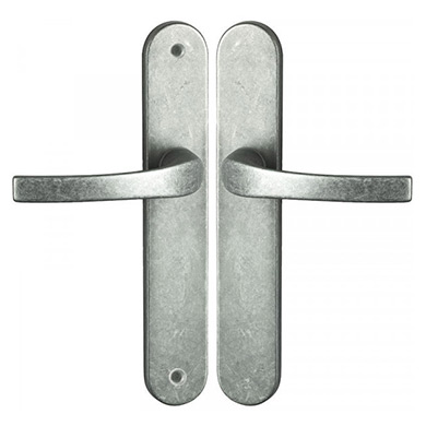 Poignée de porte acier brut industriel GALVA