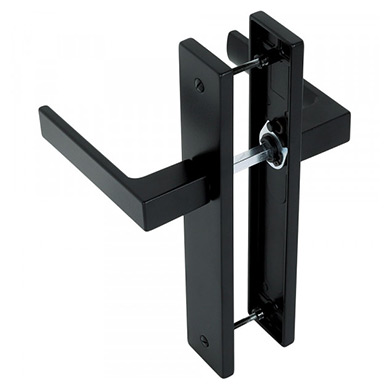 Poignées de porte LOFT, Métal noir mat, entraxe 195 mm