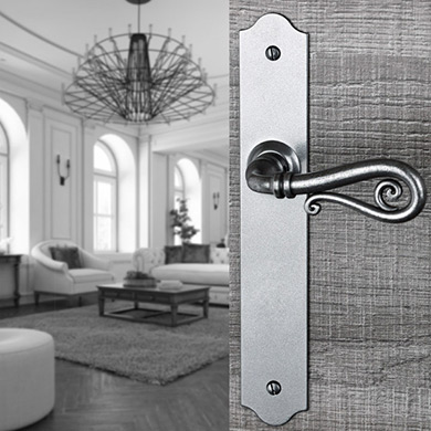 poignée de porte rustique modèle Noble vue 1