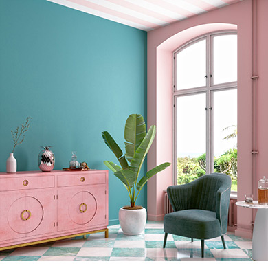 Décoration de type contemporain coloré exemple 1