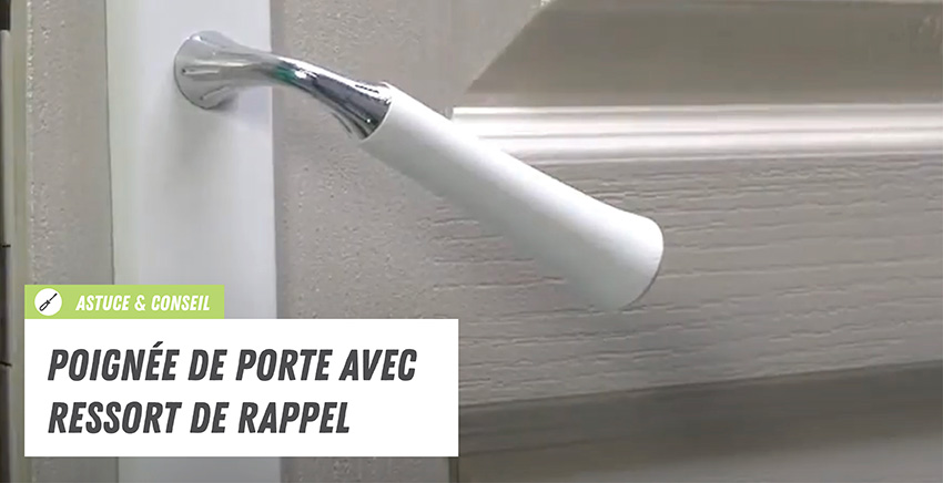 Poignée avec ressort de rappel